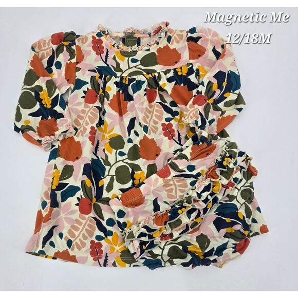 Magnetic Me Fall Floral Rayleigh Modal Dress Set Size: 12–18 Months (22–27 lbs) - Picture 1 of 8